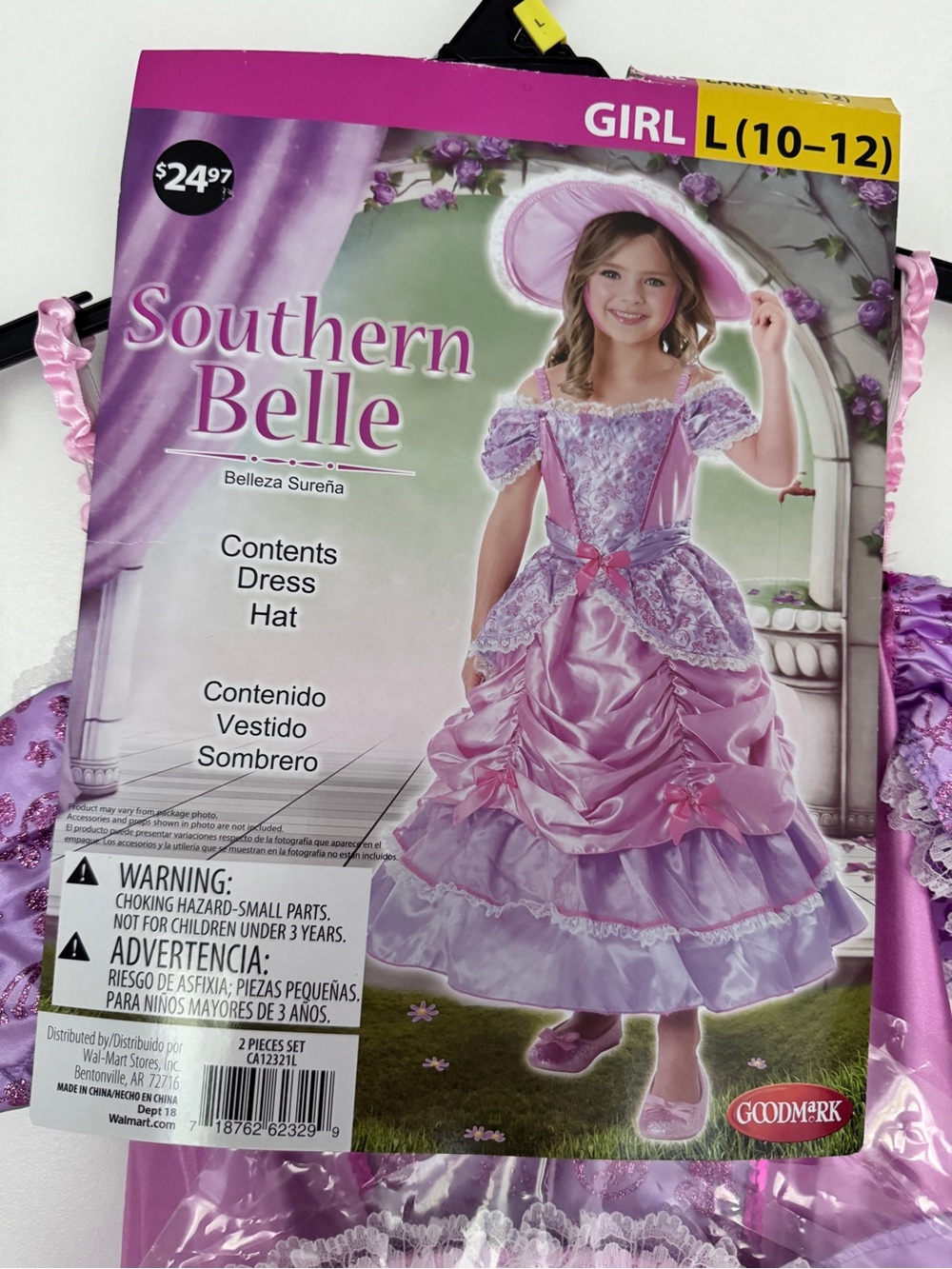 Southern Belle Girls Halloween Costume Dress and Hat